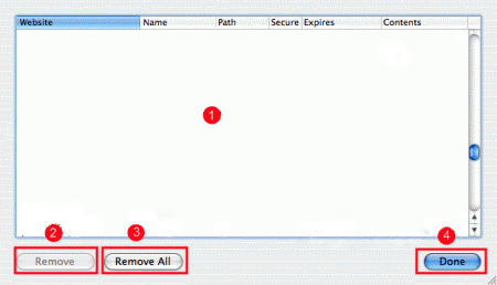 Preferences - Security - Show Cookies