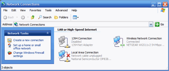 Windows XP - Network Connections